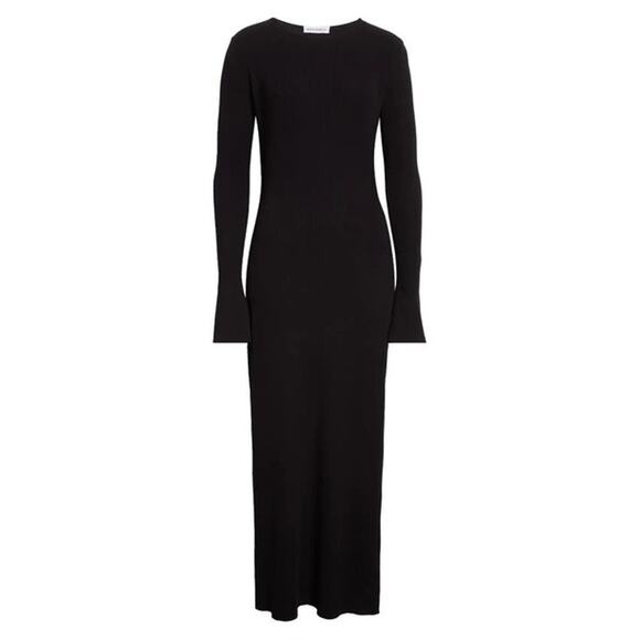 Mach & Mach bodycon  Ribbed Cutout Long Sleeve Sweater Dress size L - Picture 2 of 15